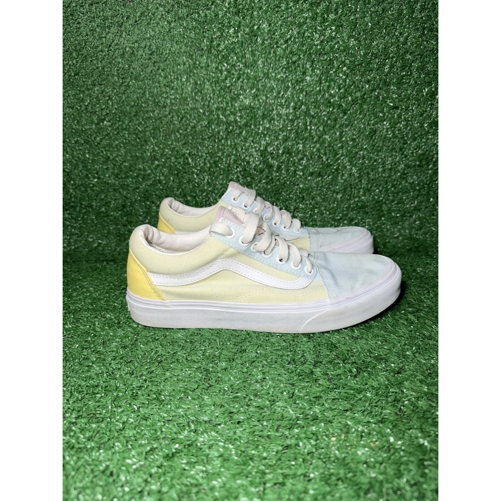 VANS Women Size 8.5 Old Skool Pastel Colorblock Low Top Skate Shoes Sneakers